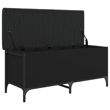 Storage Bench Engineered Wood Black