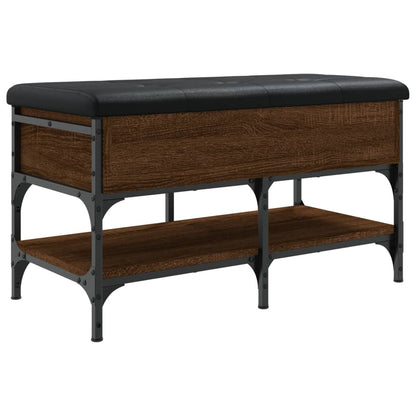 Shoe Bench Engineered Wood Brown oak 82 x 42 x 45 cm