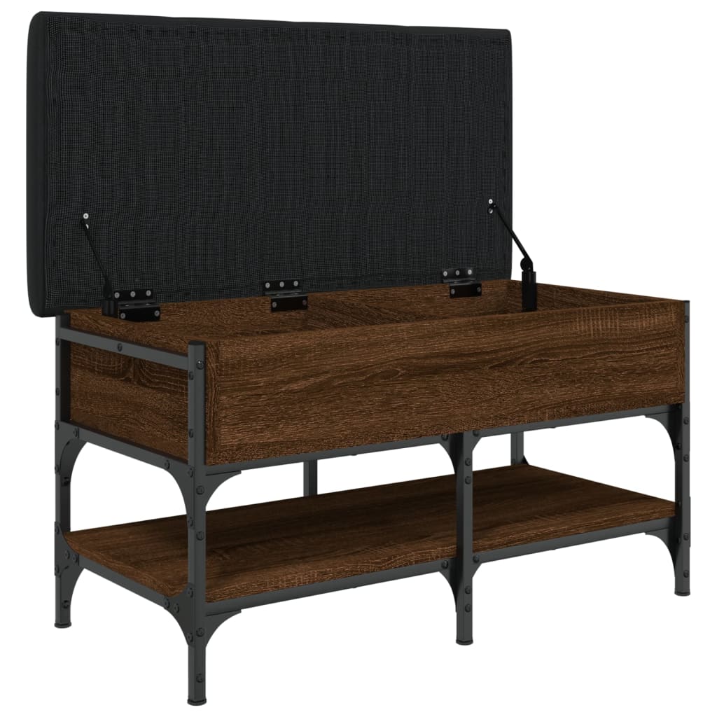 Shoe Bench Engineered Wood Brown oak 82 x 42 x 45 cm