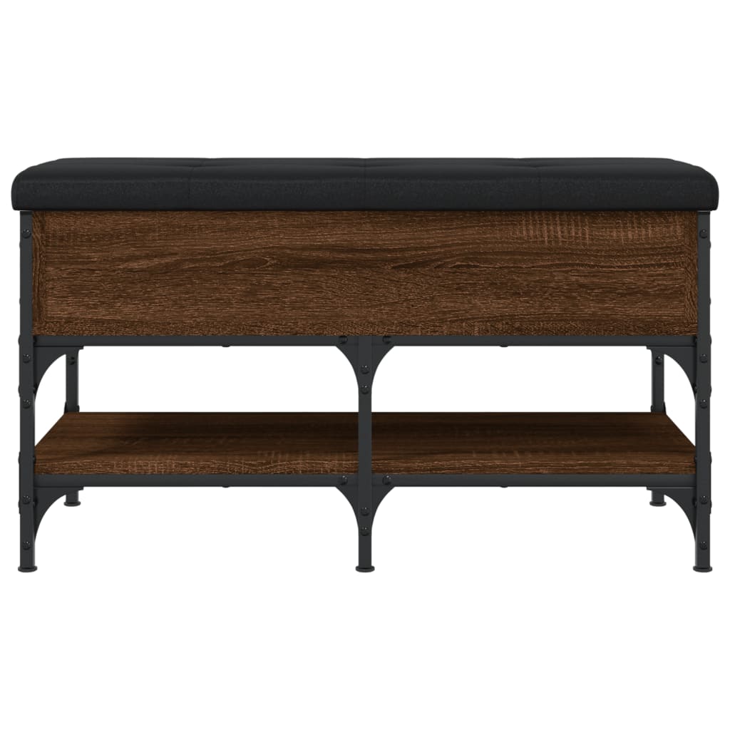 Shoe Bench Engineered Wood Brown oak 82 x 42 x 45 cm
