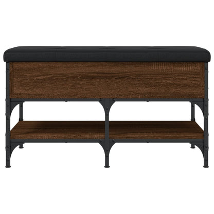 Shoe Bench Engineered Wood Brown oak 82 x 42 x 45 cm