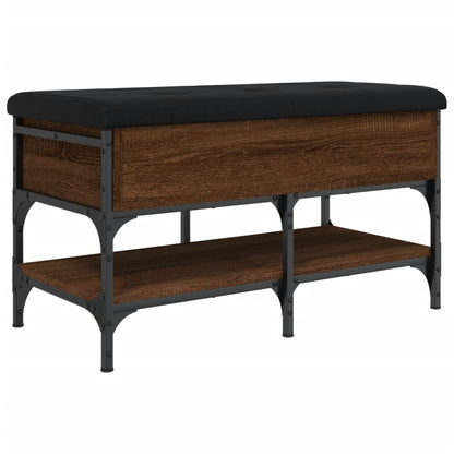 Shoe Bench Engineered Wood Brown oak 82 x 42 x 45 cm