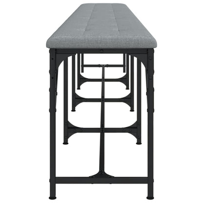 Dining Bench Steel and Fabric Light grey
