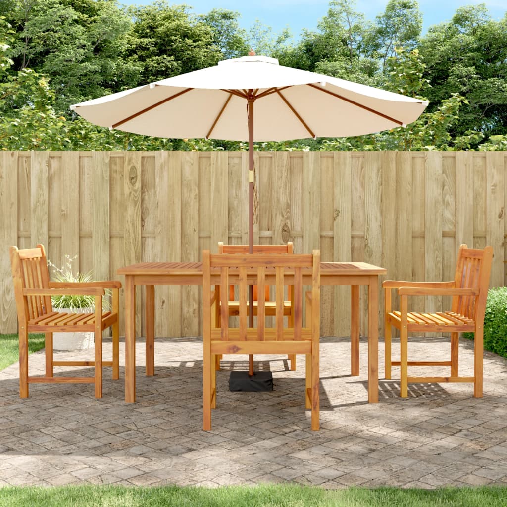 vidaXL 5 Piece Garden Dining Set Solid Wood Acacia 1