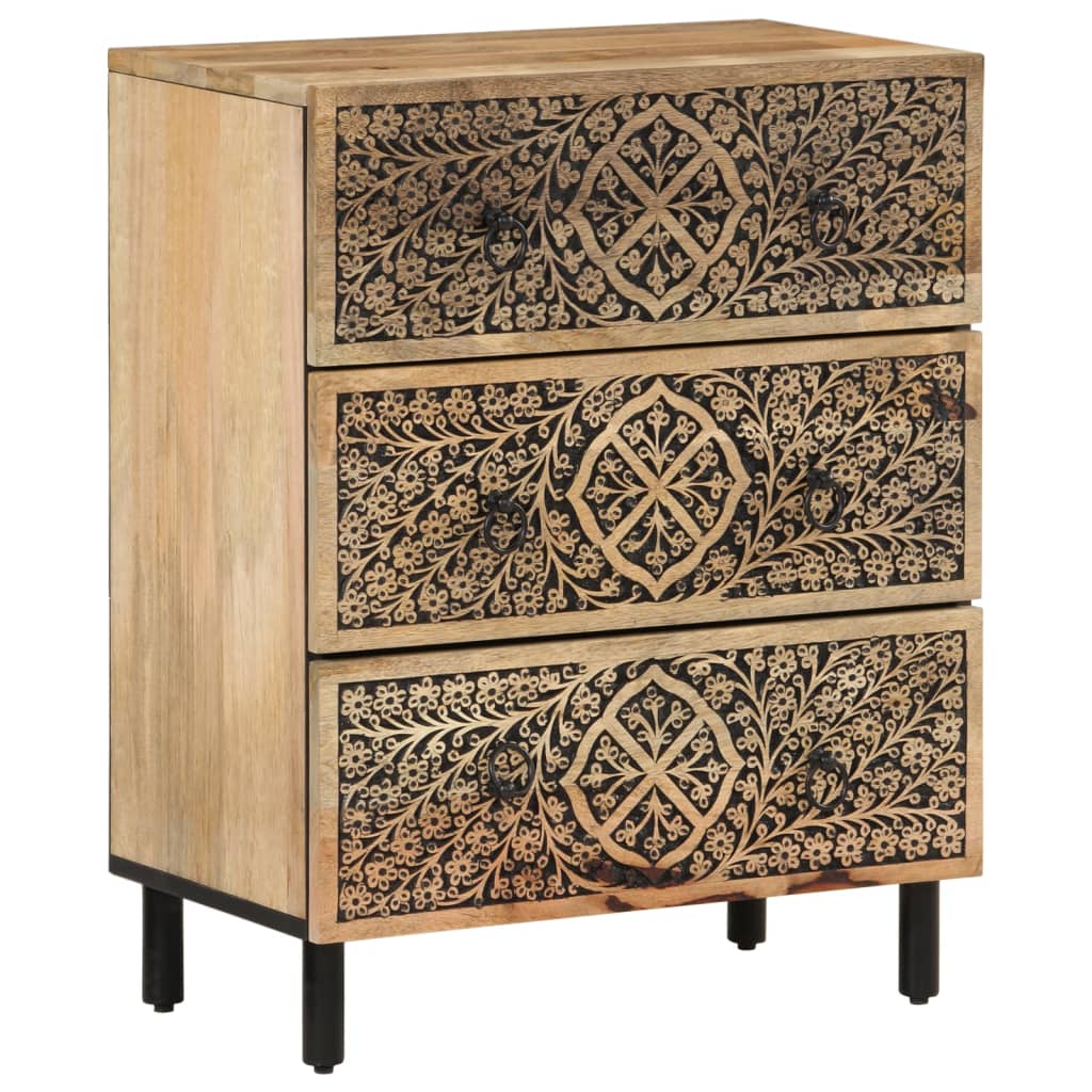 vidaXL Side Cabinets 3 pcs 60x33x75 cm Solid Wood Mango 3