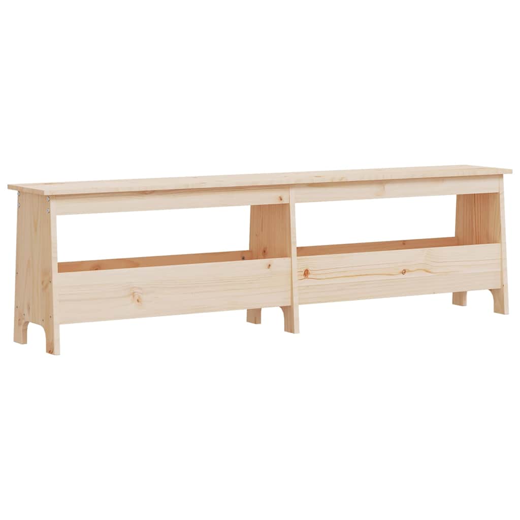 Hall Bench Solid Wood Pine Natural 160 x 28 x 45 cm