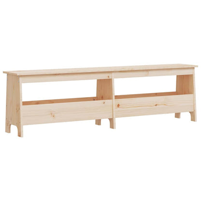 Hall Bench Solid Wood Pine Natural 160 x 28 x 45 cm