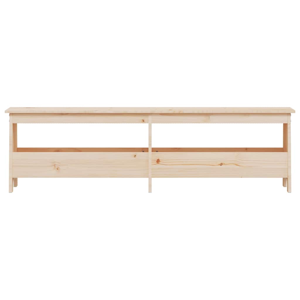 Hall Bench Solid Wood Pine Natural 160 x 28 x 45 cm