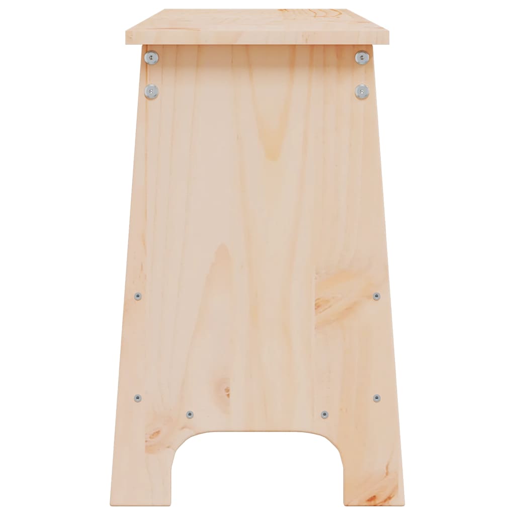 Hall Bench Solid Wood Pine Natural 160 x 28 x 45 cm