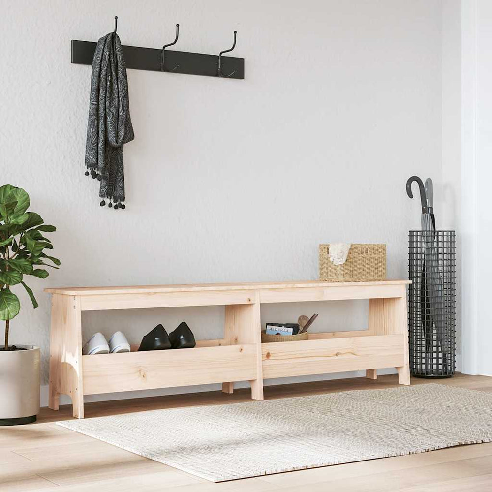 vidaXL Hall Bench Solid Wood Pine