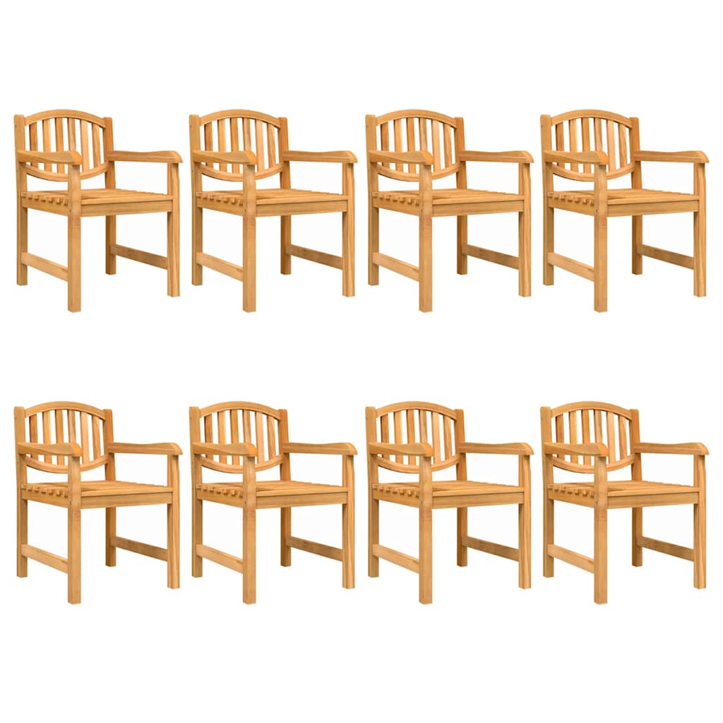 vidaXL Garden Chairs 8 pcs 58x59x88 cm Solid Wood Teak 2