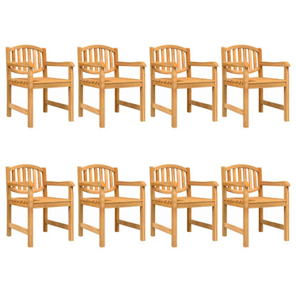 vidaXL Garden Chairs 8 pcs 58x59x88 cm Solid Wood Teak 2