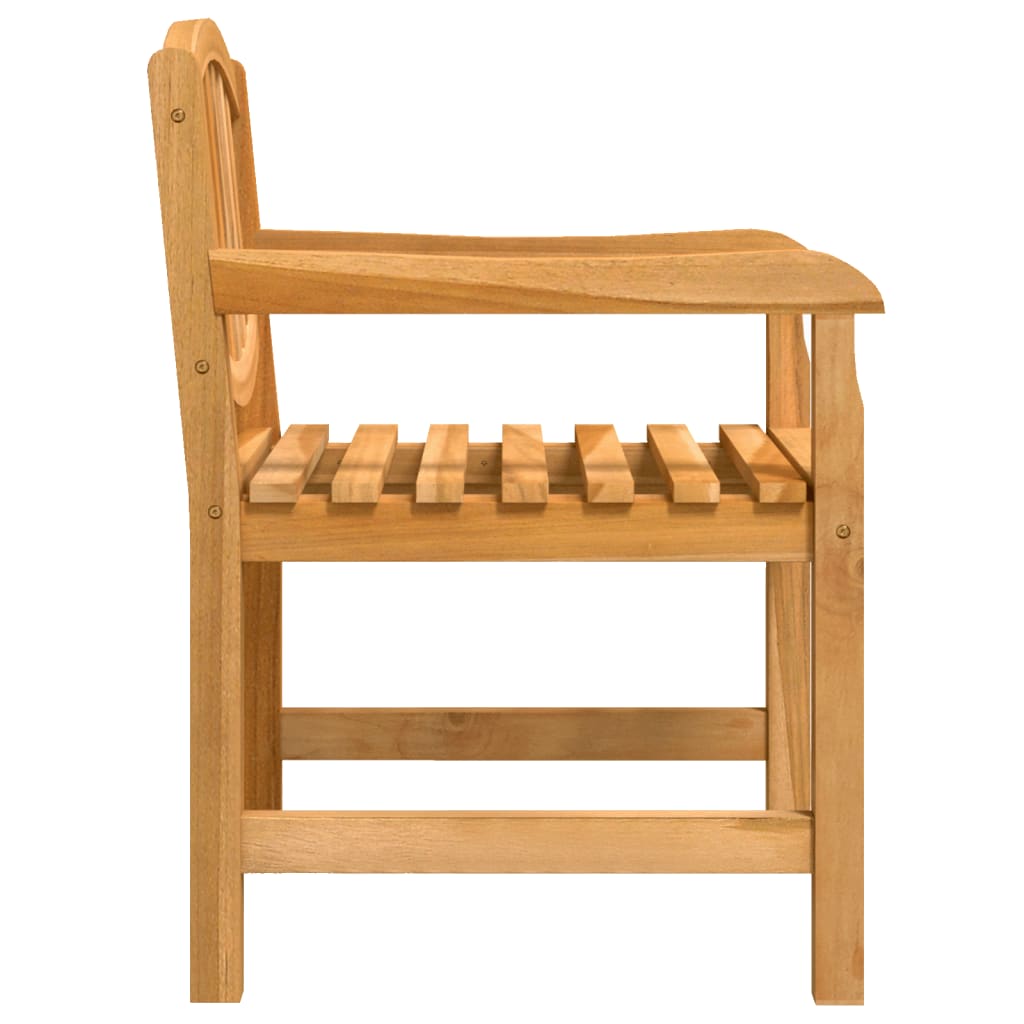 vidaXL 3 Piece Garden Dining Set Solid Wood Teak 6