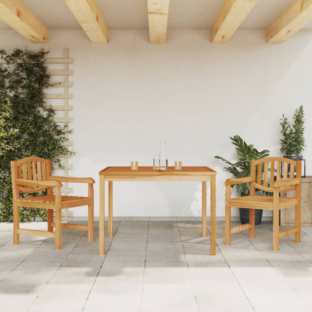 vidaXL 3 Piece Garden Dining Set Solid Wood Teak 1