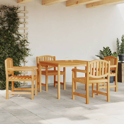 vidaXL 5 Piece Garden Dining Set Solid Wood Teak 1
