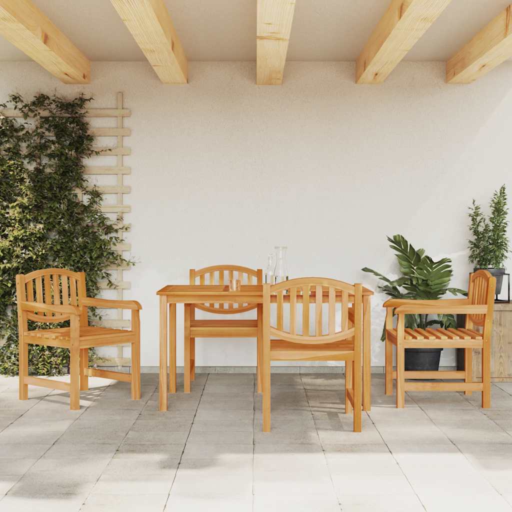 vidaXL 5 Piece Garden Dining Set Solid Wood Teak 1