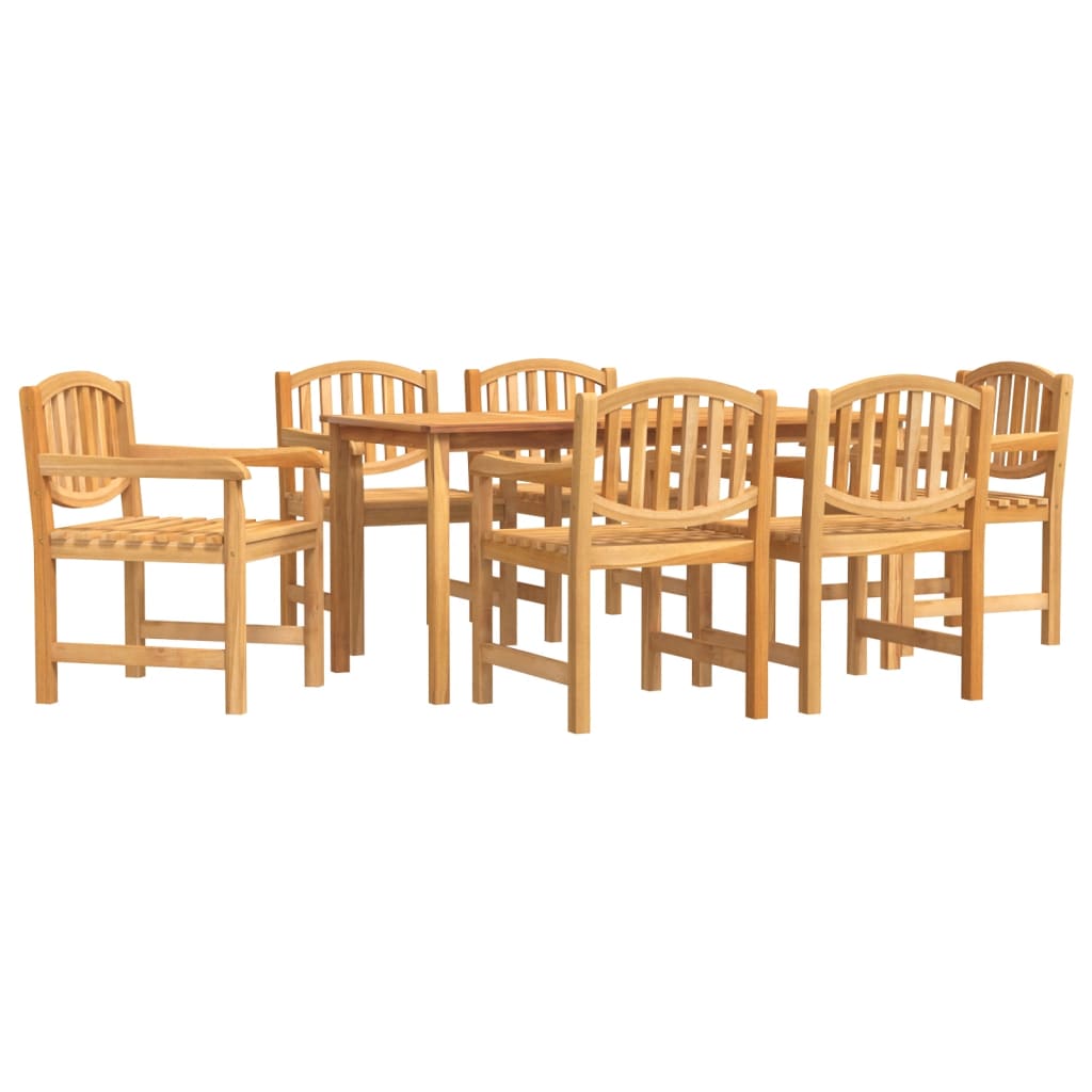 vidaXL 7 Piece Garden Dining Set Solid Wood Teak 2