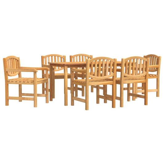 vidaXL 7 Piece Garden Dining Set Solid Wood Teak 2
