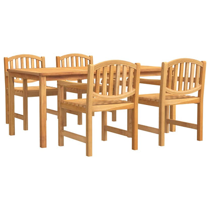 vidaXL 5 Piece Garden Dining Set Solid Wood Teak 2