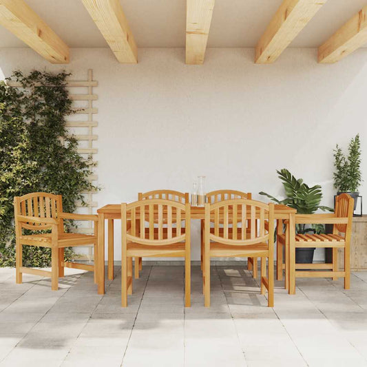 vidaXL 7 Piece Garden Dining Set Solid Wood Teak 1