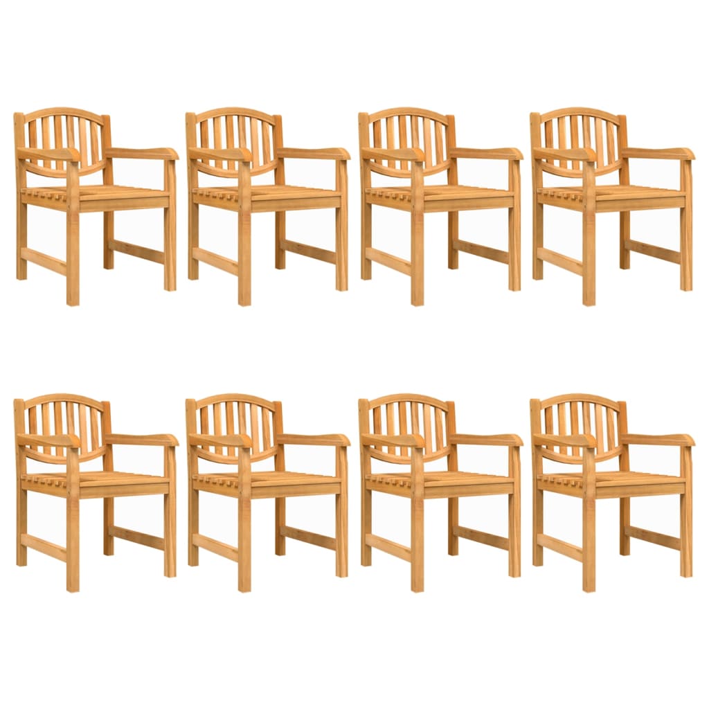 vidaXL 9 Piece Garden Dining Set Solid Wood Teak 3