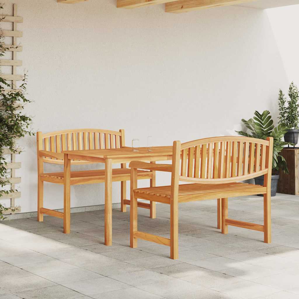 vidaXL 3 Piece Garden Dining Set Solid Wood Teak 1