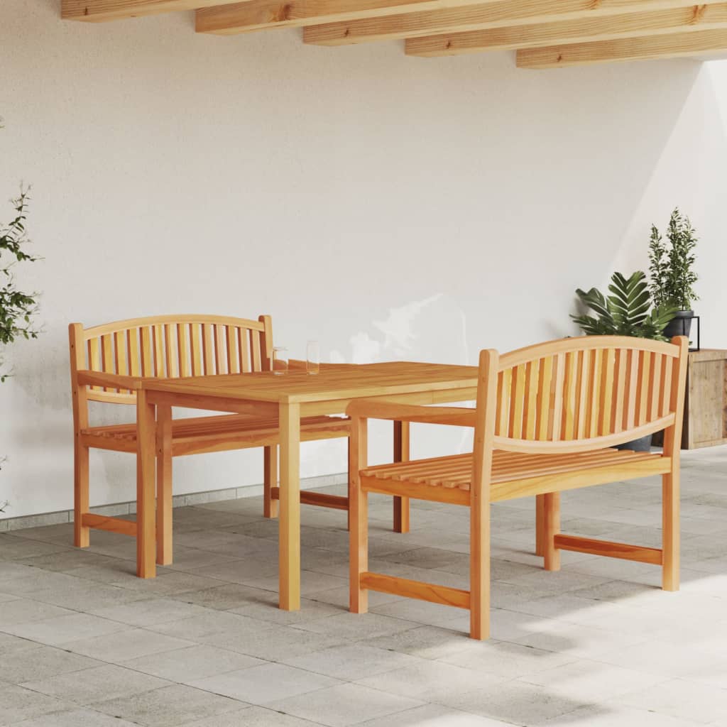 vidaXL 3 Piece Garden Dining Set Solid Wood Teak 1