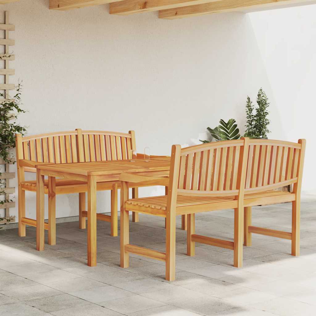 vidaXL 3 Piece Garden Dining Set Solid Wood Teak 1