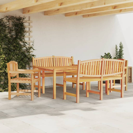 vidaXL 5 Piece Garden Dining Set Solid Wood Teak 1