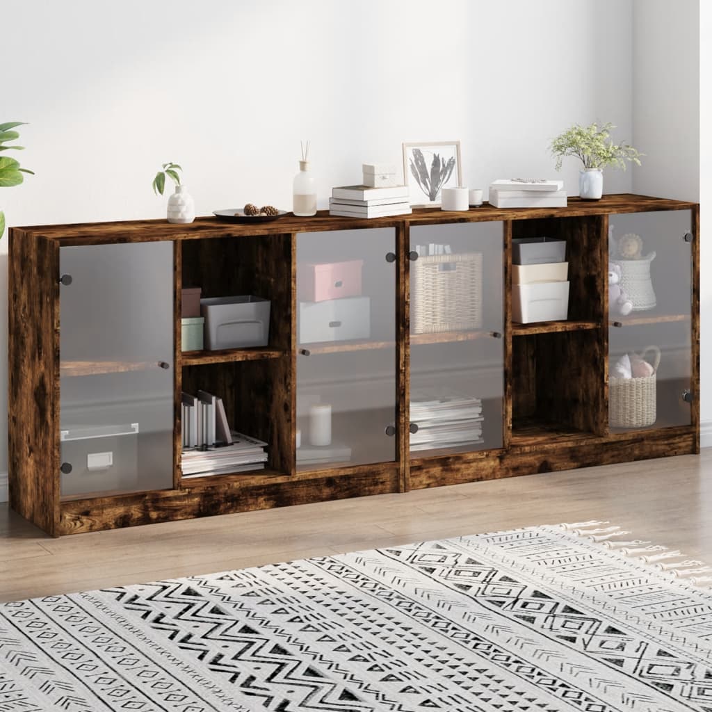 Sideboard 102x37x75,5 cm Engineered Wood Smoked oak 204 cm