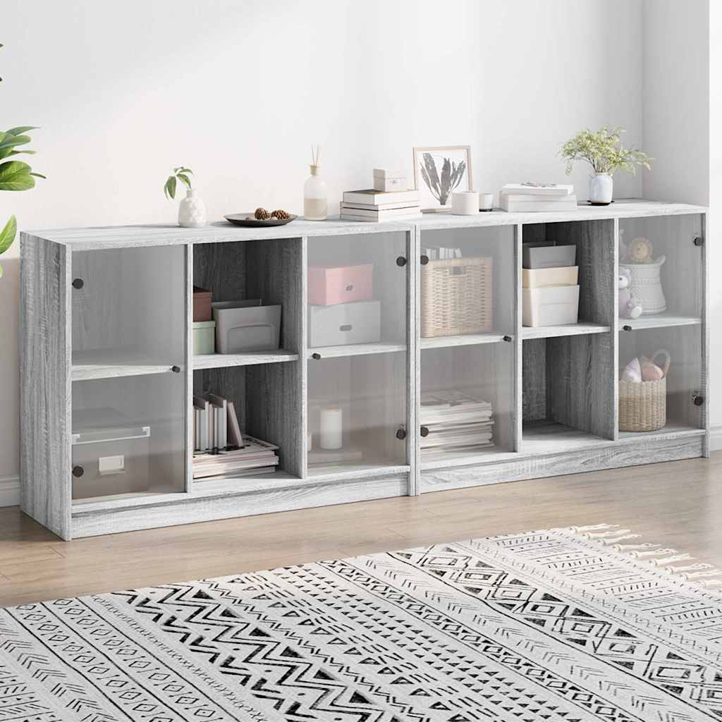Sideboard 102x37x75,5 cm Engineered Wood Grey sonoma 204 cm