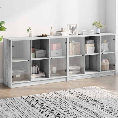 Sideboard 102x37x75,5 cm Engineered Wood Grey sonoma 204 cm