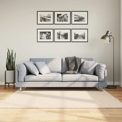 Rug HUARTE Short Pile Soft and Washable Beige 160 x 160 cm