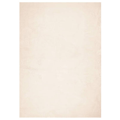 Rug HUARTE Short Pile Soft and Washable Beige 160 x 230 cm