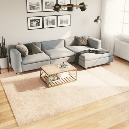 Rug HUARTE Short Pile Soft and Washable Beige 240 x 340 cm