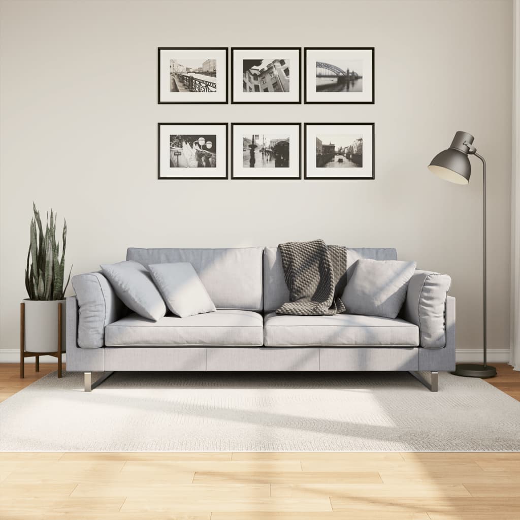 Rug IZA Short Pile Scandinavian Look Cream 140 x 200 cm