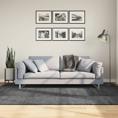 Rug OVIEDO Short Pile Anthracite 160 x 230 cm