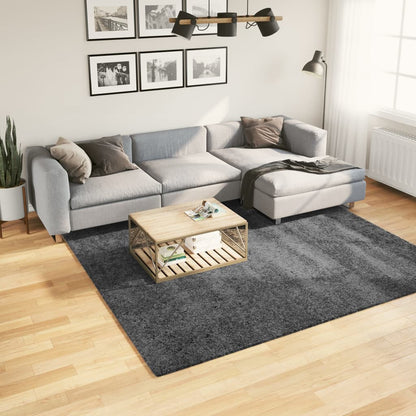 Rug OVIEDO Short Pile Anthracite 240 x 240 cm