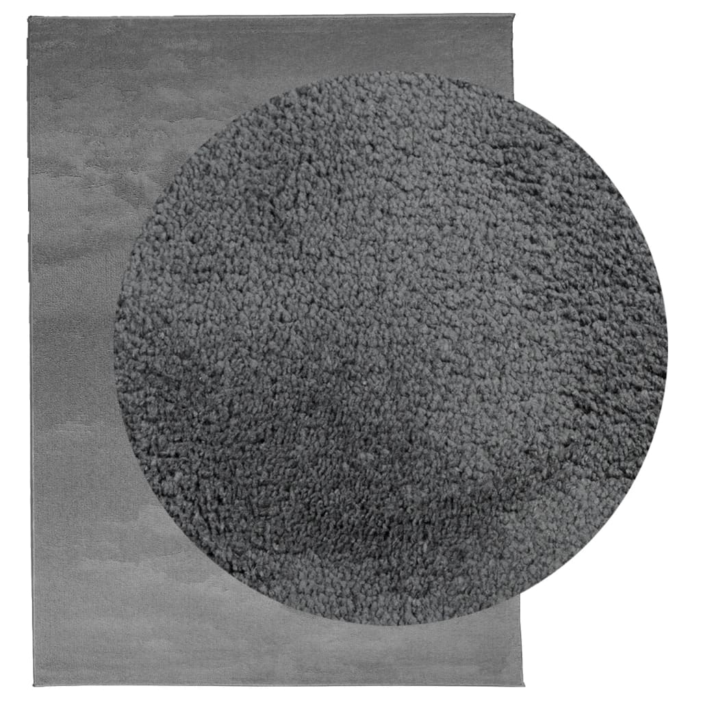 Rug OVIEDO Short Pile Anthracite 240 x 340 cm