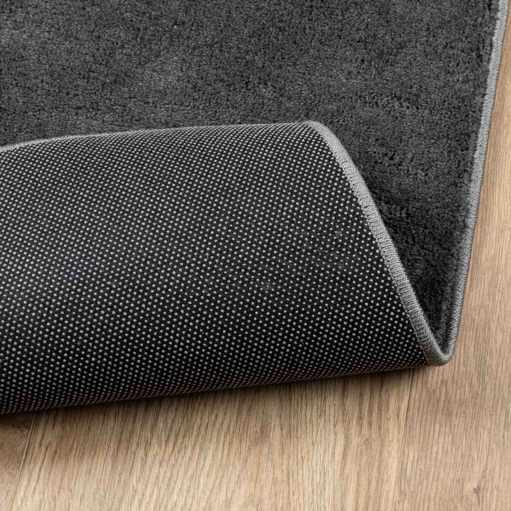 Rug OVIEDO Short Pile Anthracite 240 x 340 cm