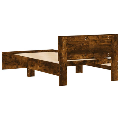 Bed Frame without Mattress Smoked Oak 100 x 200 cm
