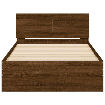 Bed Frame without Mattress Brown Oak 100 x 200 cm