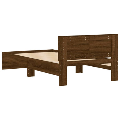 Bed Frame without Mattress Brown Oak 100 x 200 cm