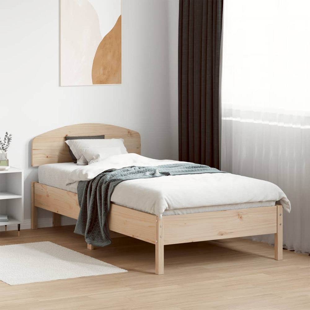 vidaXL Bed Frame without Mattress Solid Wood Pine Length 190 cm