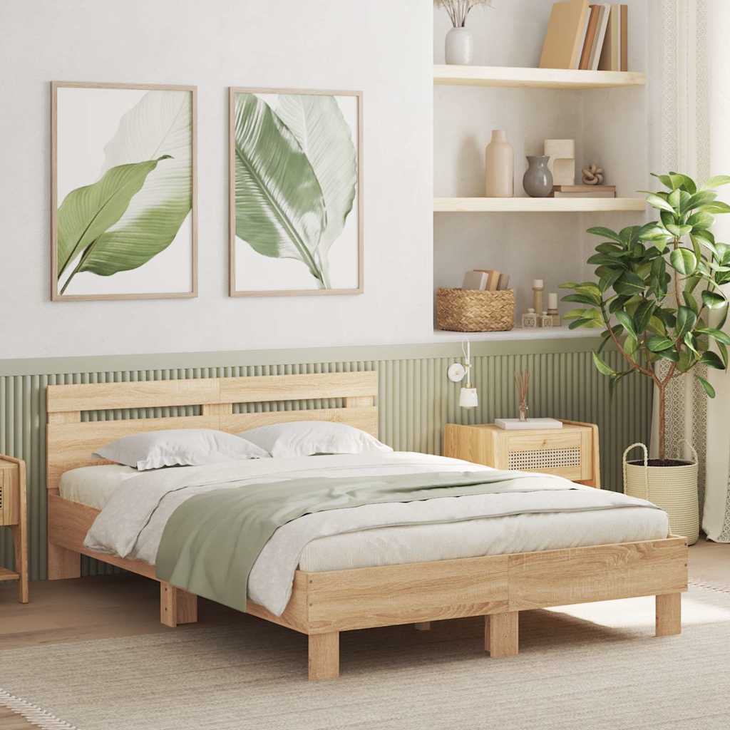 Bed Frame without Mattress 120x190 cm Sonoma oak