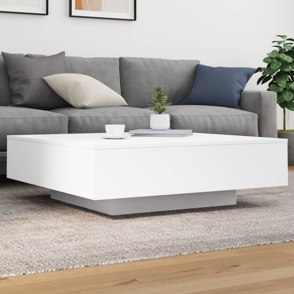 Coffee Table 100x100x31 cm Engineered Wood White