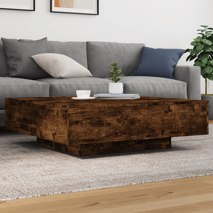 Coffee Table 100x100x31 cm Engineered Wood Smoked oak