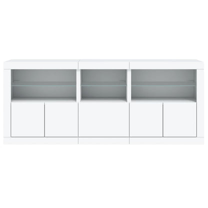 Sideboard with LED Lights 162x37x67 cm White