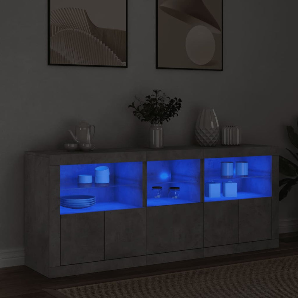 vidaXL Sideboard with LED Lights 162x37x67 cm
