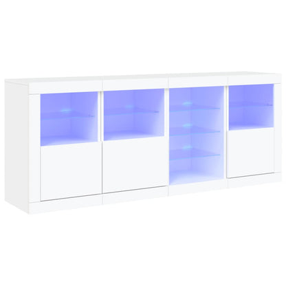 Sideboard with LED Lights 164x37x67 cm White